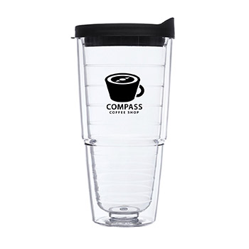 24 oz. Comet Double Wall Solid Acrylic Tumblers 1 Color Imp.
